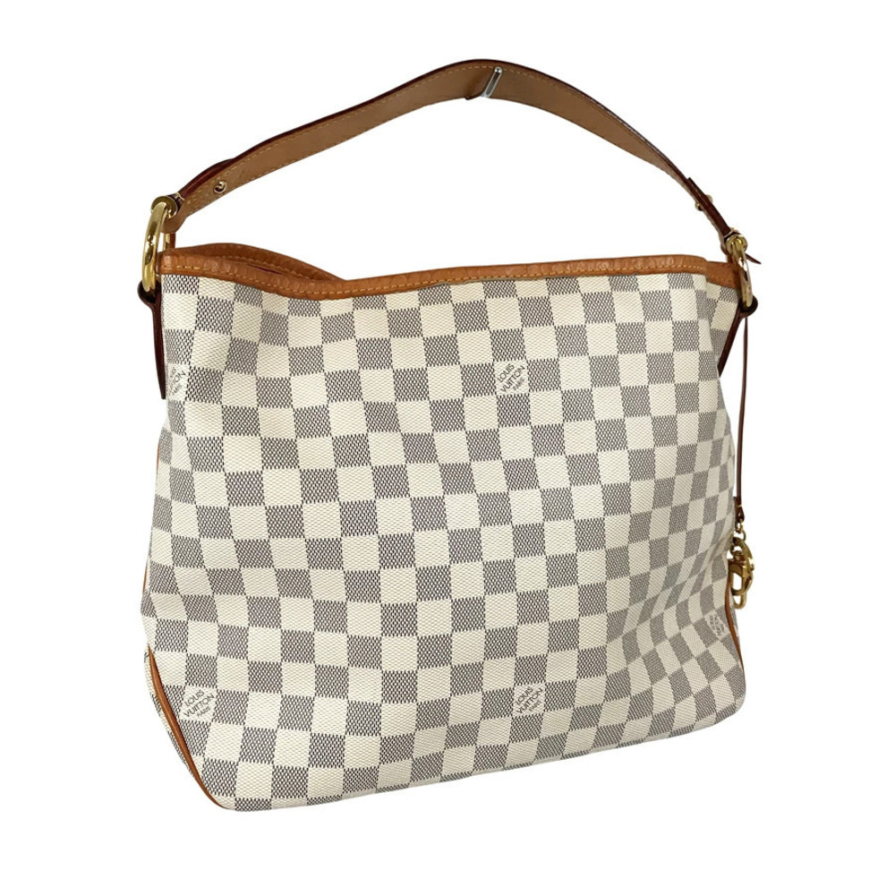 Louis Vuitton White Azur Damier Bag Delightful Shoulder White